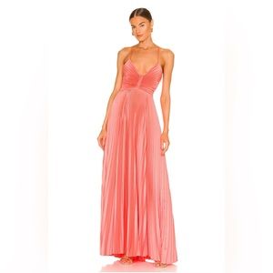 ALC Aries Pleated Open Back Gown in Maillot - Size 4